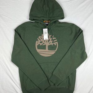 MEN Timberland Core Tree Logo Pullover Hoodie Green